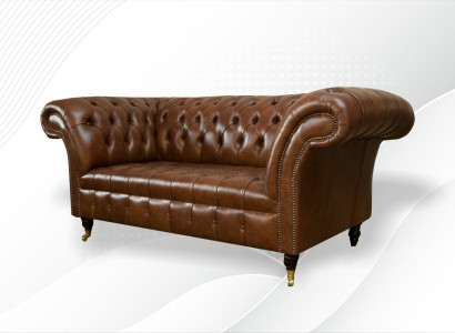 Chesterfield Sofa 2 Seater Upholstered Designer Couches Sofa Set #325 New